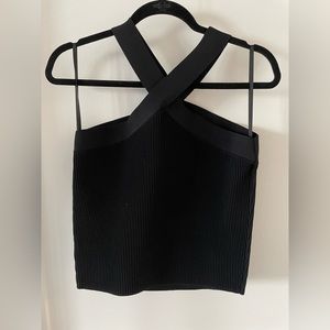 Aritzia Babaton Scupt Knit Criss Cross Cropped Tank